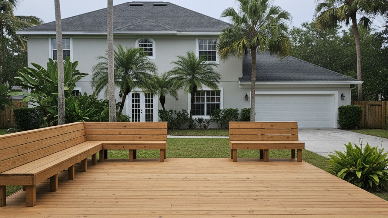 Screened-In Deck & Porch Additions completed by Omega Deck Co in Osprey, FL